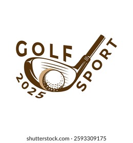Vintage Golf logo design vector. Elegant golf sport logo design template