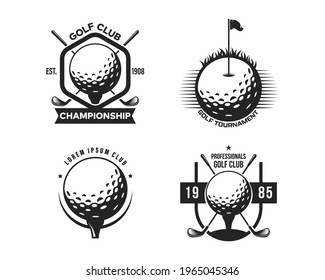 vintage golf logo template collection