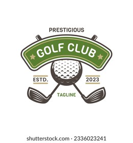 Vintage golf logo template vector isolated. Golf logo template vector design