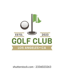 Vintage Golf Logo Vorlage Vektor einzeln. Vorlage für Golf-Logo, Vektordesign