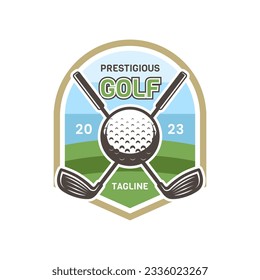 Vintage golf logo template vector isolated. Golf logo template vector design