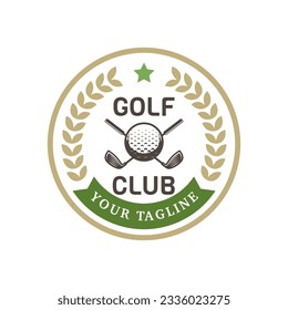 Vintage golf logo template vector isolated. Golf logo template vector design