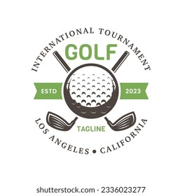 Vintage golf logo template vector isolated. Golf logo template vector design