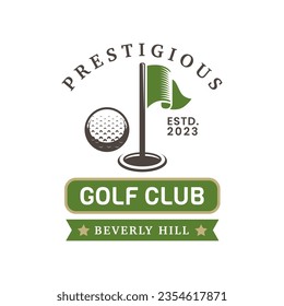 Vintage golf logo template vector isolated. Golf logo template vector design