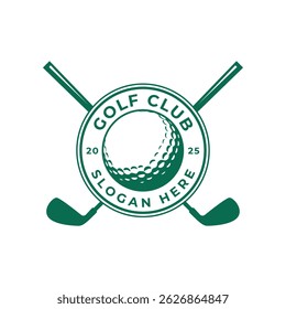  vintage golf logotipo vetor ilustração emblema design