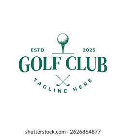  vintage golf logotipo vetor ilustração emblema design