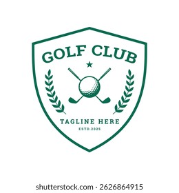  vintage golf logo vector illustration badge design