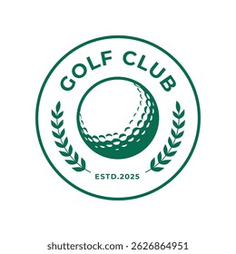  vintage golf logotipo vetor ilustração emblema design