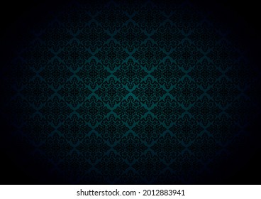 Vintage gothic background dark gold, bronze and black, with classic Indian-Persian ornament. Vector illustration