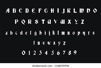 Vintage gothic font