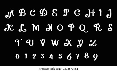 Vintage Gothic Font - Retro vector alphabet
