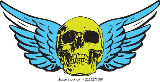 vintage Gothic skull graphics vector t-shirt design