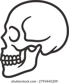 Vintage Gothic Skull Vector Design With Bold Blackwork And Dark Aesthetic Style