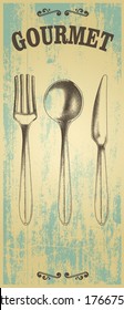 vintage gourmet background
