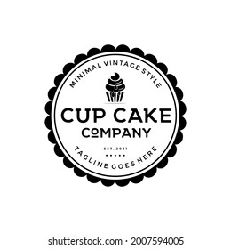 vintage gourmet, cup cake logo design inspiration