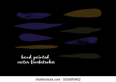Vintage Graffiti Brushstrokes. Vector Hipster Lines, Logo Doodles, Banners. Brown, Ocher, Gray Marker Strokes, Text Highlights. Color Swatch in Earth Tones. Autumn, Winter Color Buttons, Brush Strokes
