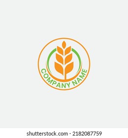 Vintage Grain Wheat Logo Concept icon sign symbol Design. Vector illustration logo template Design