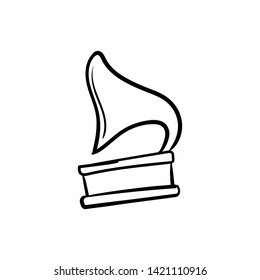 vintage gramophone doodle hand draw