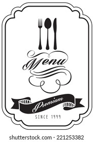 vintage graphic element for menu