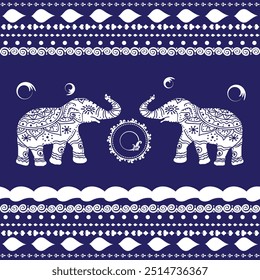 Vintage elefante vetor gráfico. Ornamento tribal tailandês. Pode ser usado para um livro de colorir, têxtil, impressões, estojo de telefone, cartão de saudação