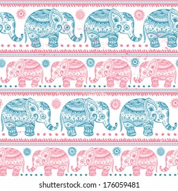 Vintage graphic vector Indian lotus ethnic elephant. African tribal ornament. Can be used for a coloring book, textile, prints, phone case, greeting card