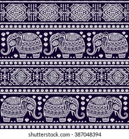 Vintage graphic vector Indian lotus ethnic elephant. African tribal ornament. Can be used for a coloring book, textile, prints, phone case, greeting card