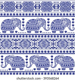 Vintage graphic vector Indian lotus ethnic elephant. African tribal ornament. Can be used for a coloring book, textile, prints, phone case, greeting card