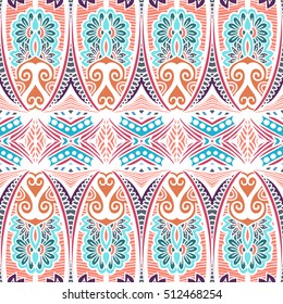 Vintage graphic vector Indian lotus ethnic elephant seamless pattern. African tribal ornament. Can be used for a coloring book, textile, prints, phone case, greeting card, business card.
