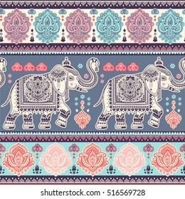 Vintage graphic vector Indian lotus ethnic elephant. African tribal ornament. Can be used for a coloring book, textile, prints, phone case, greeting card, business card svg