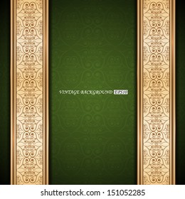 VIntage green background. EPS10 vector