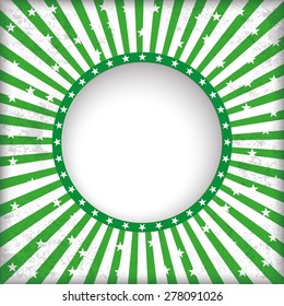 Vintage green background with hole, stripes and hole. Eps 10 vector file.