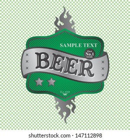 vintage green beer label