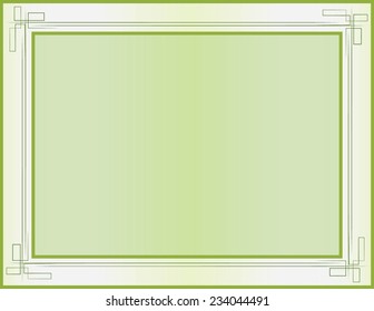 Vintage green certificate background