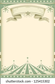 vintage green circus. A vintage green poster for your entertainment.