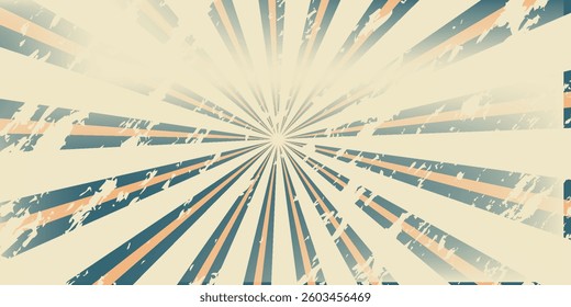 Vintage green mint sunburst grunge background vector