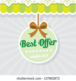 Vintage green vector background with place for your text. retro cover and postcard design template.