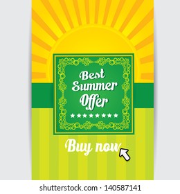 Vintage green vector background with place for your text. retro cover and postcard design template.