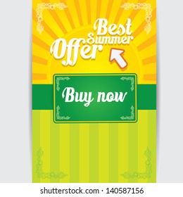 Vintage green vector background with place for your text. retro cover and postcard design template.