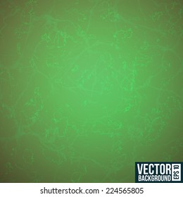 Papel pintado verde vintage. Textura vectorial