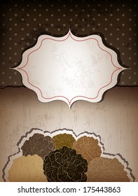 Vintage Greeting card with flowers