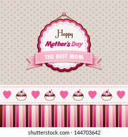 Vintage greeting card Happy Mothers Day