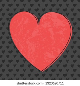 Vintage greeting card with hearts and copyspace. Mother's Day concept. Vector
