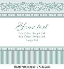 Vintage greeting card with place for text.