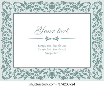 Vintage greeting card with place for text.
