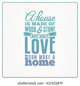 Vintage Greeting Card with a Quote about Love