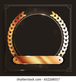 Vintage greeting card vector template. Retro luxury invitation, royal certificate. Vintage background, vintage frame. Frame text, illustration or photo.