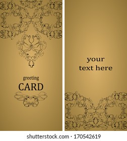 Vintage greeting cards in Victorian style.