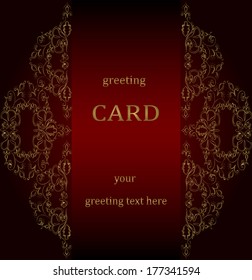 Vintage greeting cards in Victorian style. Vector