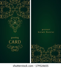 Vintage greeting cards in Victorian style.