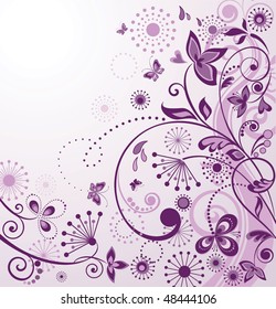 Vintage greeting violet card